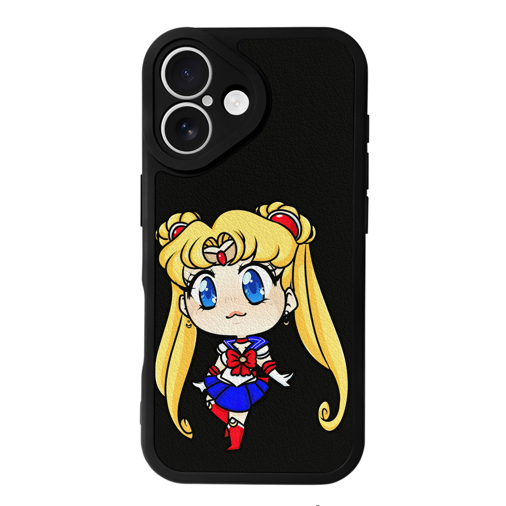 （画像用） 美少女戦士セーラームーン 月野 うさぎ つきの うさぎ Sailor Moon Tsukino Usagi 【iPhone 16シリーズ対応】シリコンスマホケース（レザー調） 材質：シリコン